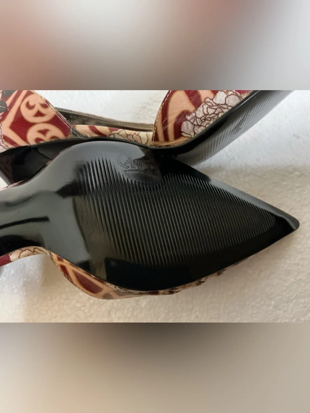 Carlos by Carlos Santana Elite Heels 9.5M Floral Pointed Toe D’Orsay Pumps